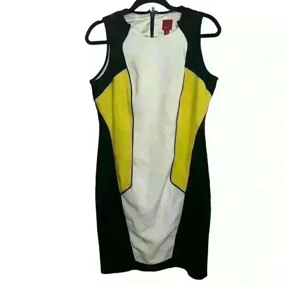 G.i.l.i Got It Love It Dress Size 10P Sleeveless Sheath Lined colorblock - Picture 2 of 7